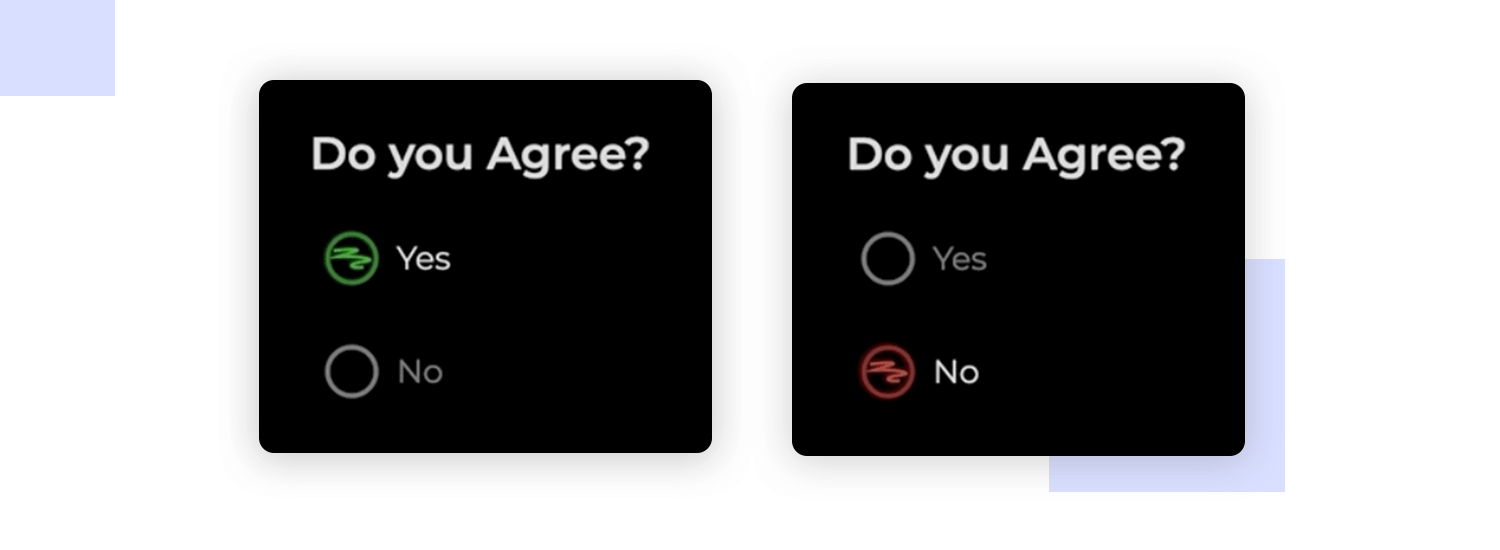 creative example of radio button design