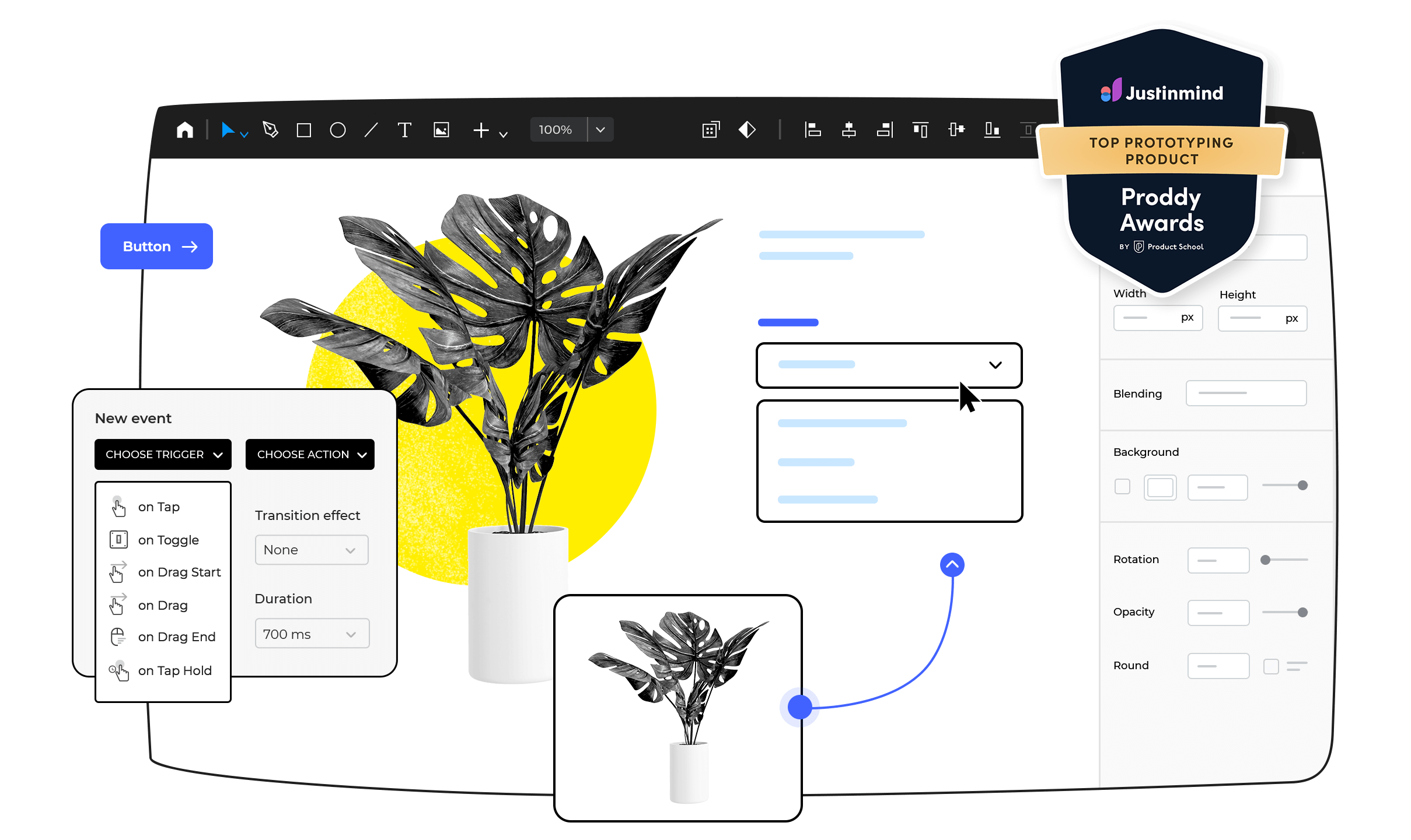 Design and prototyping tool for web and mobile apps