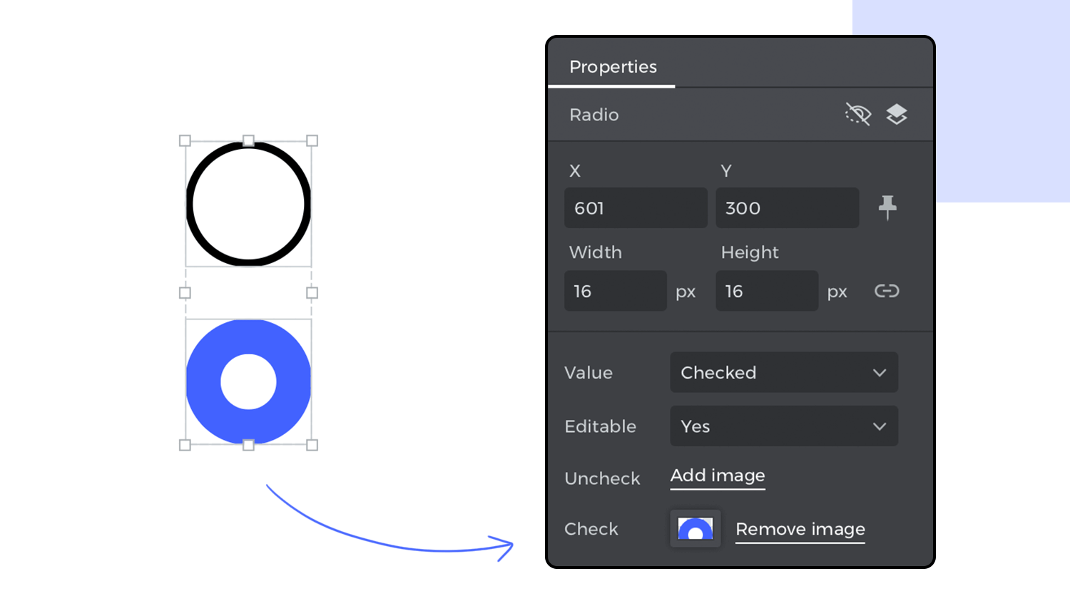 how to prototype radio buttons with justinmind