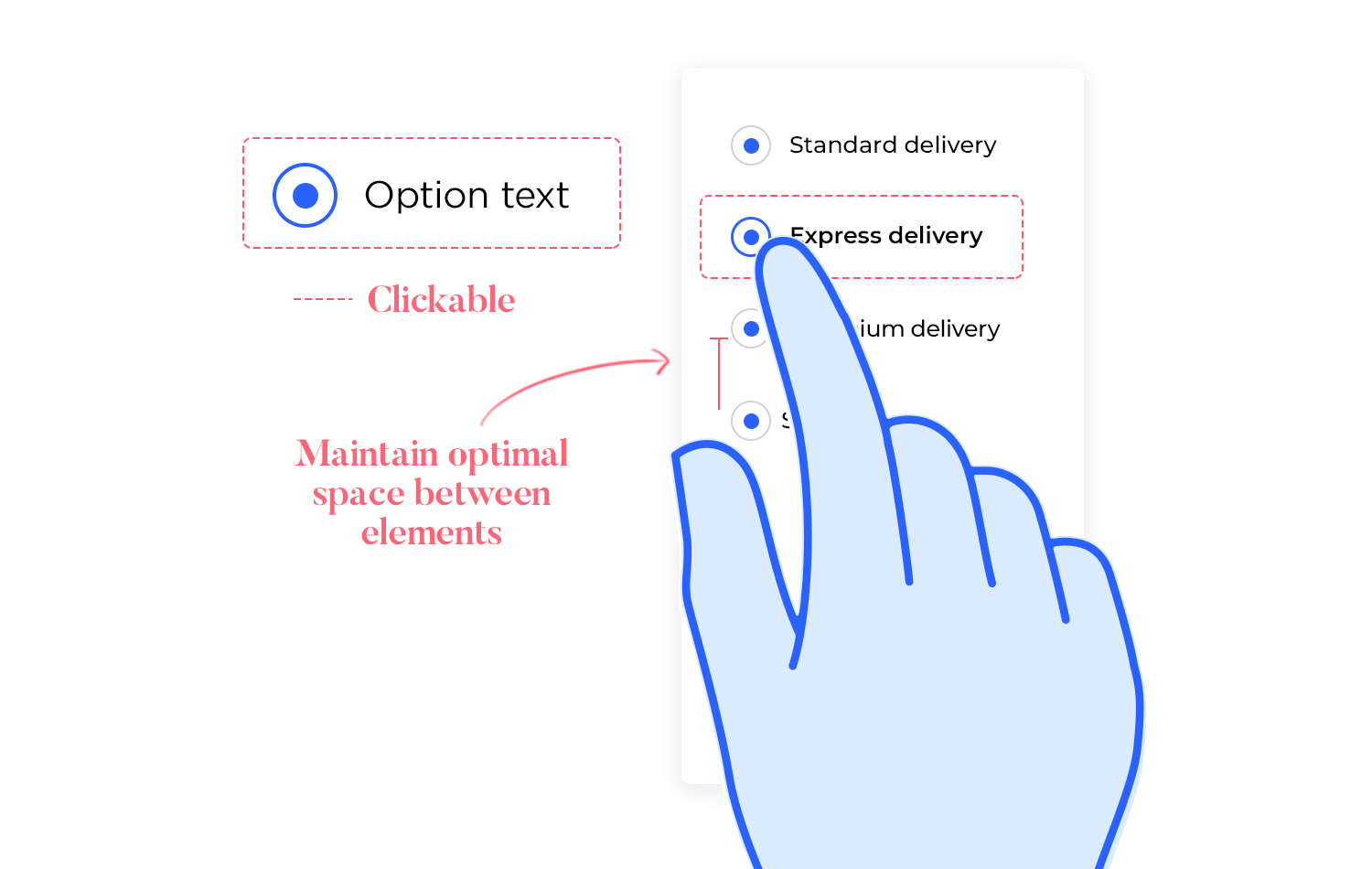 ensuring usability in radio button design